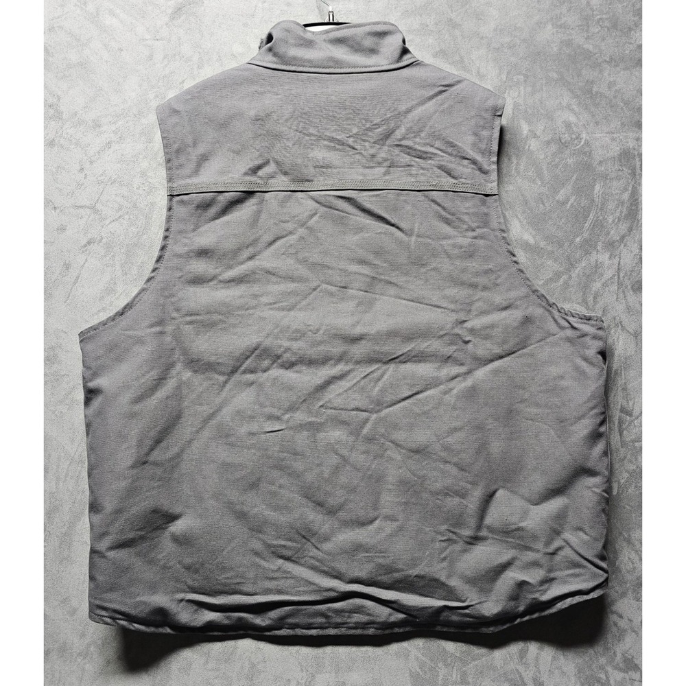 Carhartt FR Flame Resistant Sherpa Lined Mock Neck Vest Gray 2XL Tall CAT 3 - Picture 7 of 12